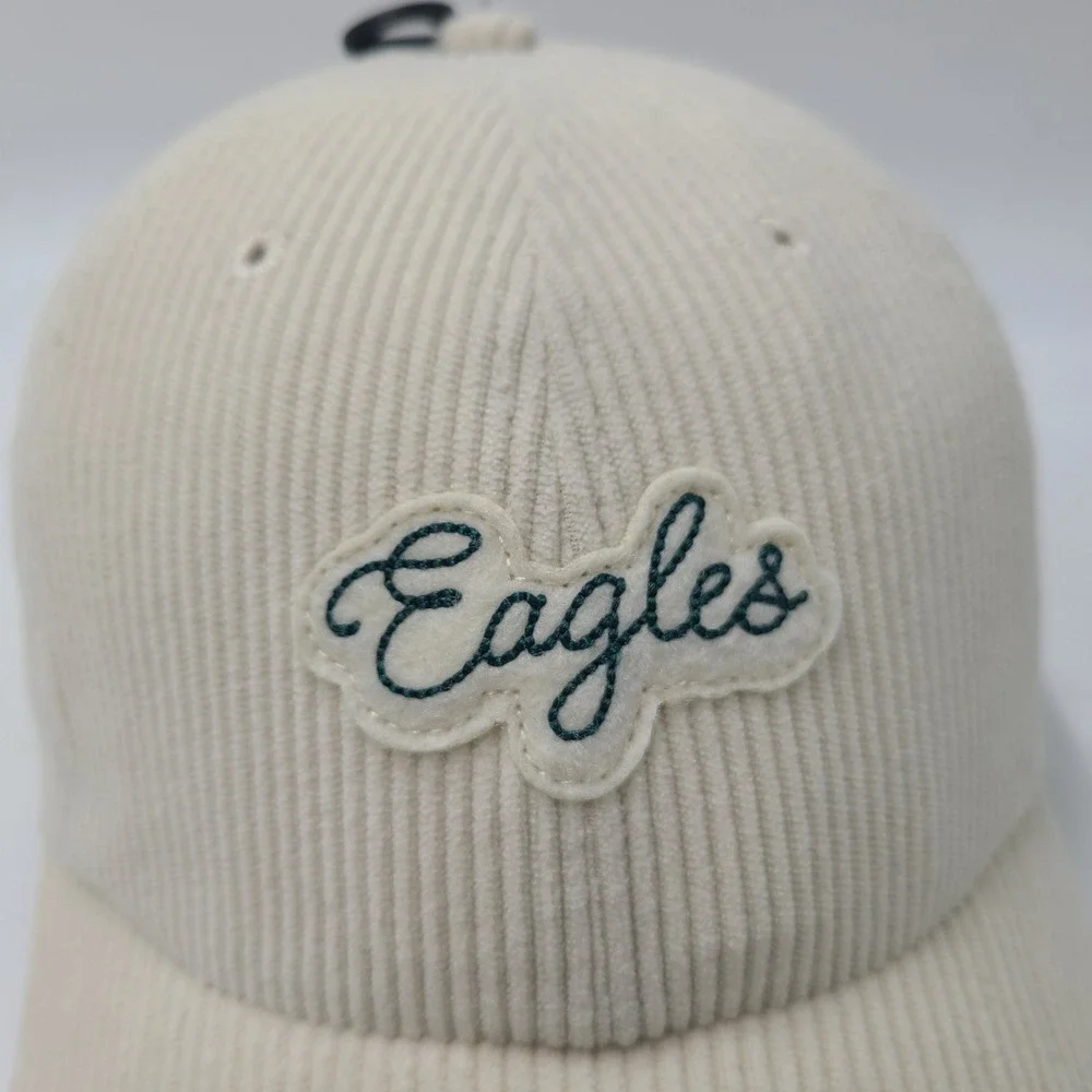 Women‎ Philadelphia Eagles Hat Strapback 47 Brand Clean Up Beige Green Corduroy